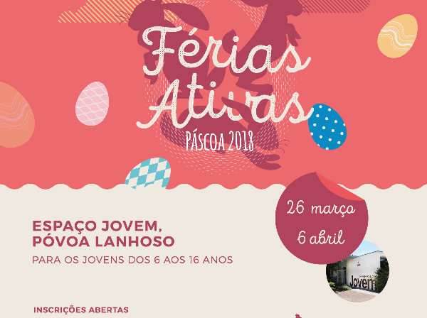 Férias Ativas – Páscoa 2018 de 26 de março a 6 de abril