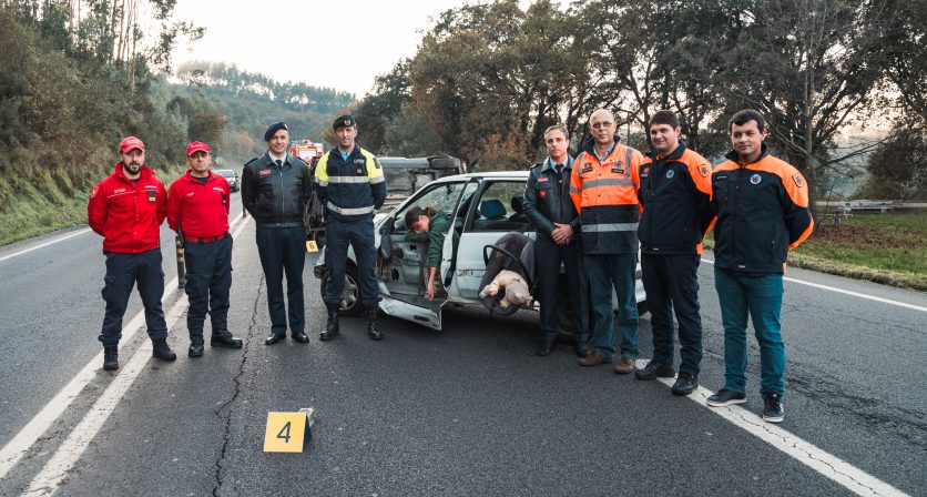 Simulacro de acidente sensibiliza automobilistas na Póvoa de Lanhoso