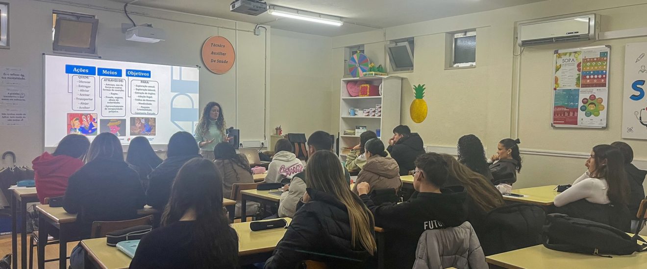 Tráfico de seres humanos – ações de sensibilização alertam alunos para os riscos